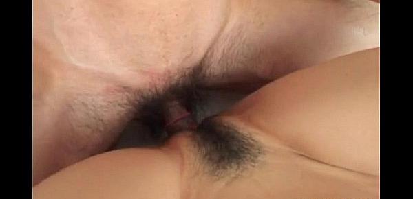  Jabbing her tight Asian pussy with his erect prick